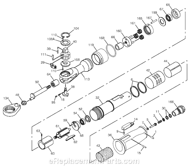 Page A Diagram and Parts List for CP7830HQK 8943778308 Chicago Pneumatic Ratchet
